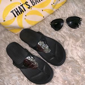 Sanrah Liquid Metallic Wedge Flipflop